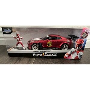 Power Rangers Red Ranger 2009 Nissan GT-R R35 Die-Cast 1:24 Scale Figure Set